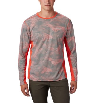 Pánské Mikiny Columbia Solar Chill 2.0 Long Sleeve Červené YFXCOI032